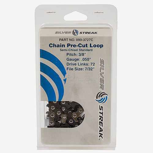 Replacement Chain Loop Clamshell 72DL 3/8", .050, S-Chisel Standard
