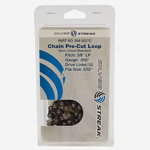 Replacement Chain Loop Clamshell 52 DL 3/8" LP, .050, S-Chisel Standard