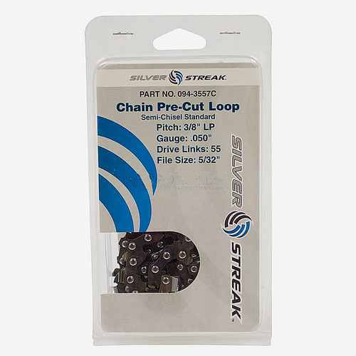 Replacement Chain Loop Clamshell 55 DL 3/8" LP, .050, S-Chisel Standard