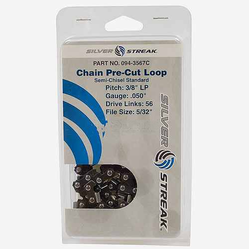 Replacement Chain Loop Clamshell 56 DL 3/8" LP, .050, S-Chisel Standard