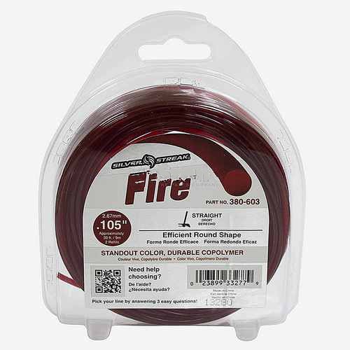 Replacement Fire Trimmer Line .105 30' Clam Shell